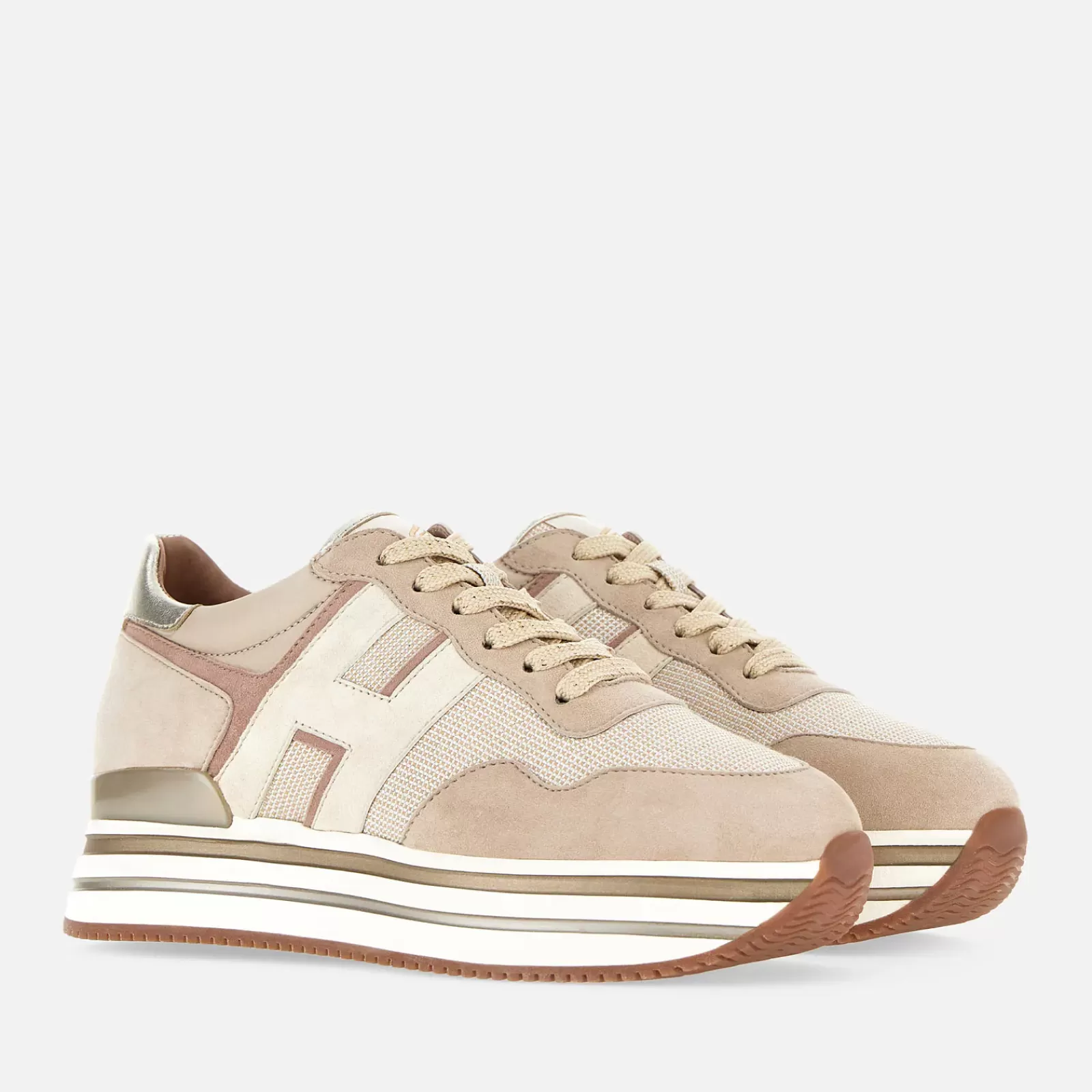 Femme Hogan Plateforme Midi H222 Sneakers Liquidation